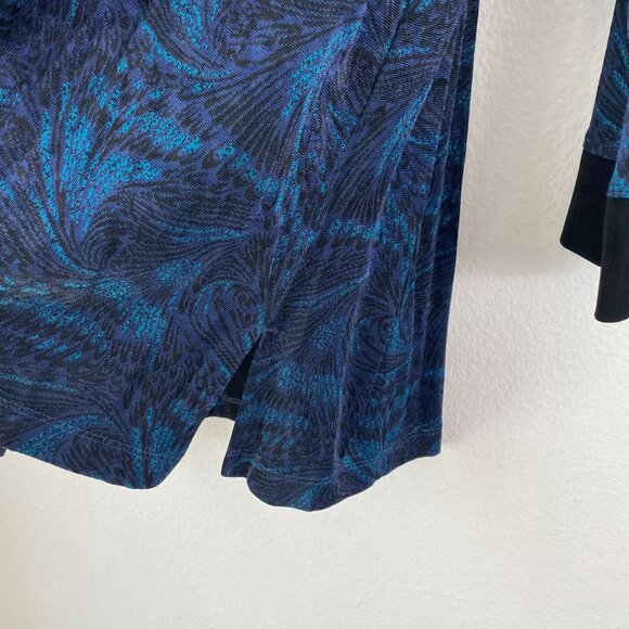 Chicos Design Womens XL Button Up Top Slinky Stretch Knit Acetate Long Sleeve - Picture 11 of 11